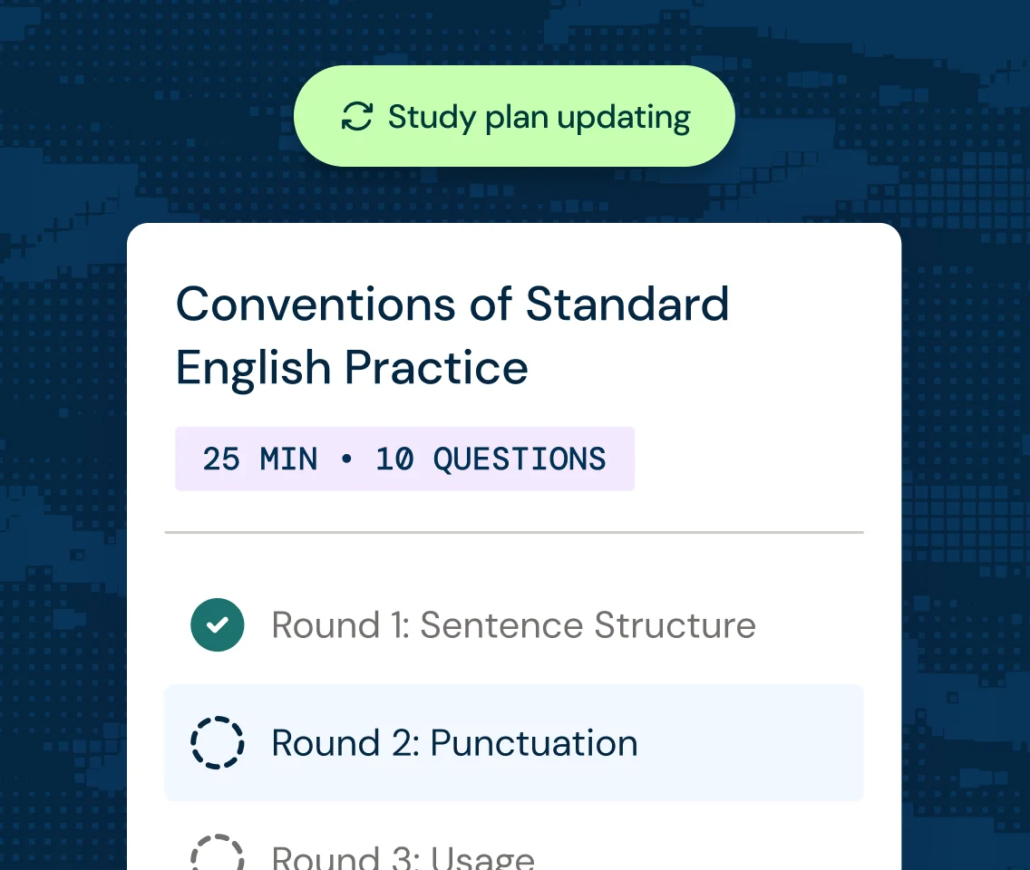 Acely study plan updating with daily ACT lesson and practice rounds