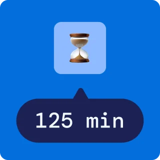 125 min: Shorter test length