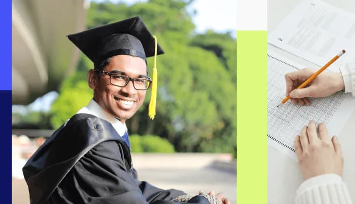 student in graduation cap