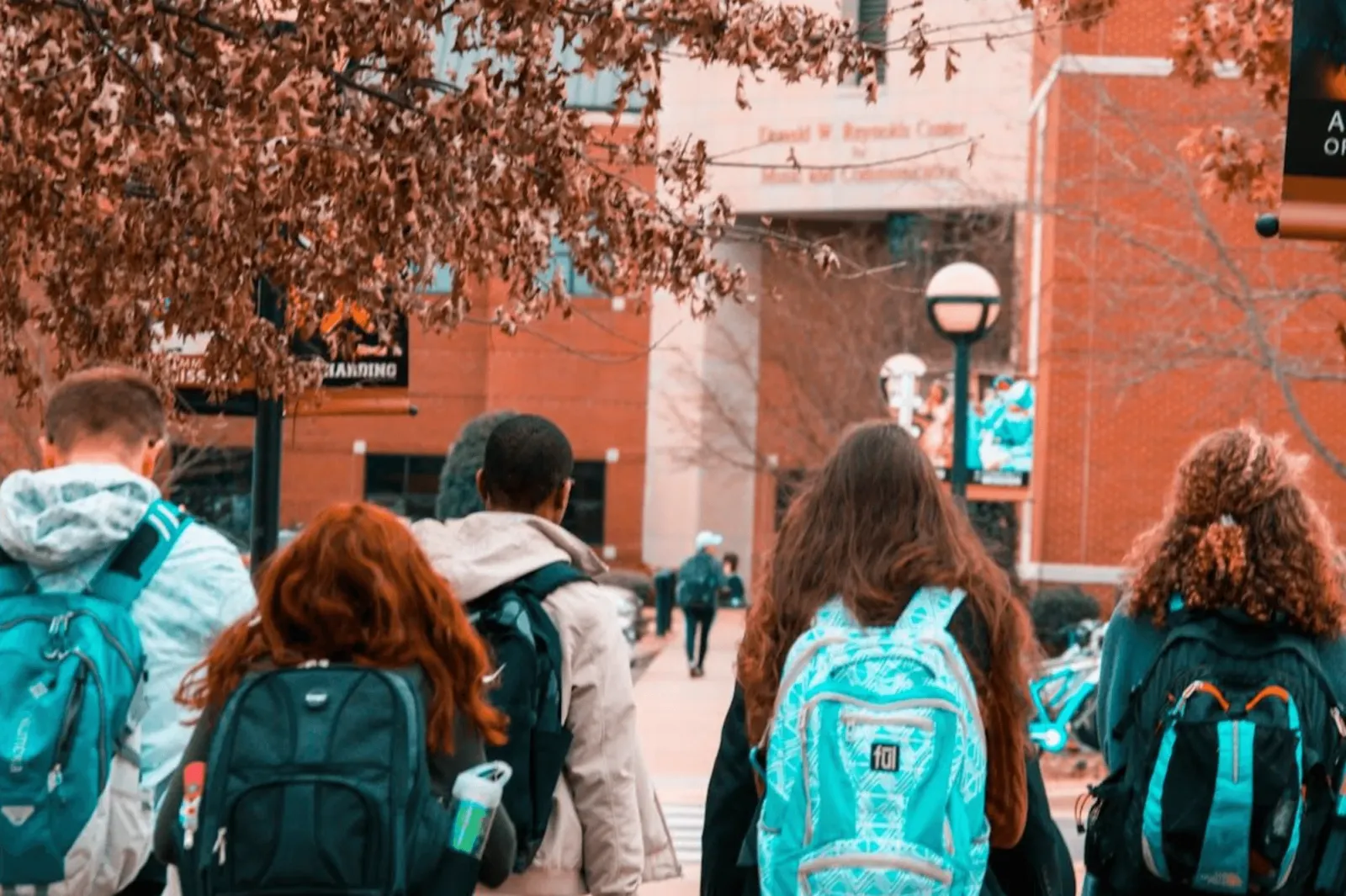 students headed to school