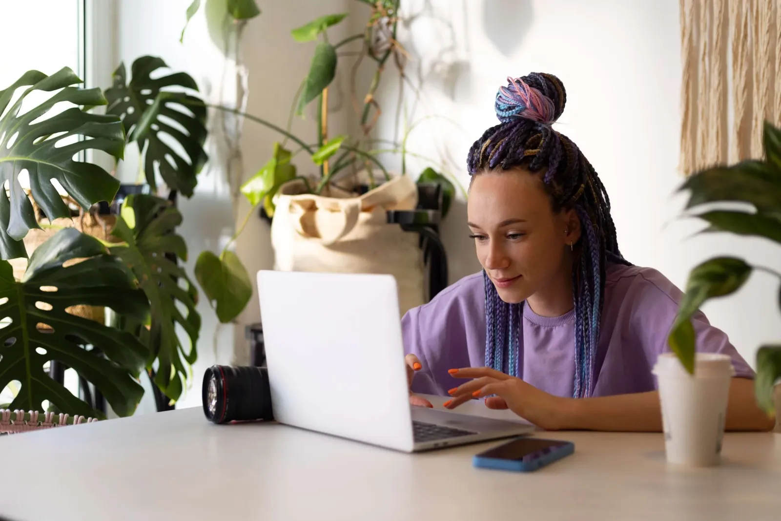 A girl checking the list of the SAT approved calculators