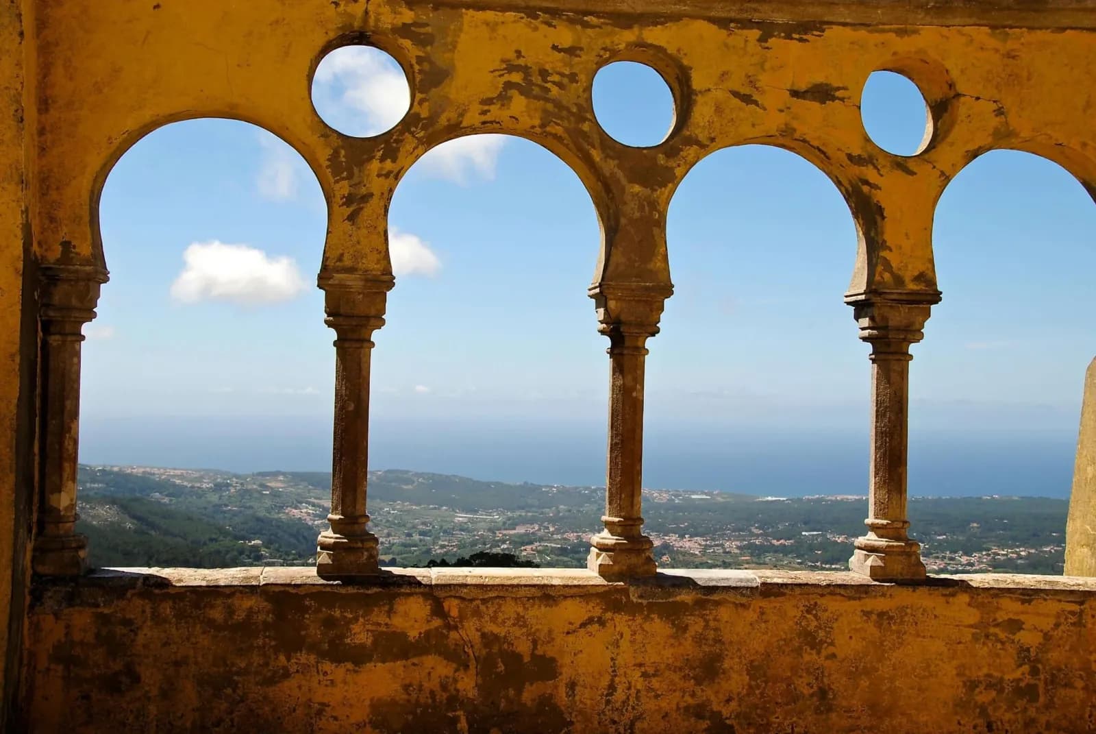 arches looking out to sky