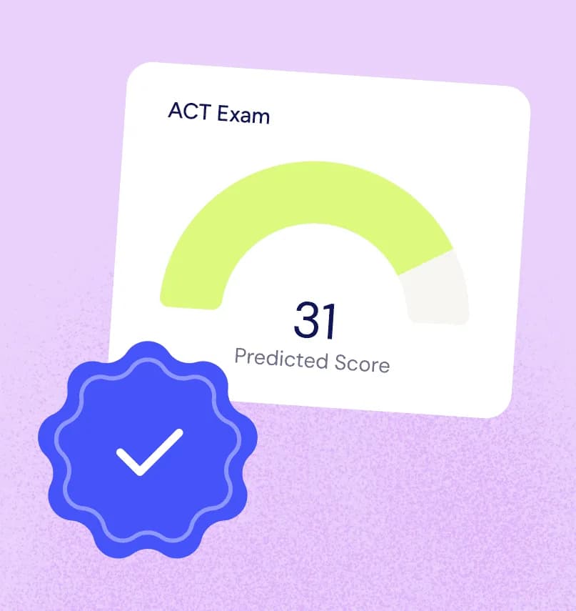 ACT score badge showing 31 points with Acely branding