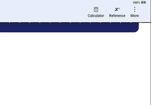 Desmos interface on digital SAT math section: calculator icon in the testing screen top bar.
