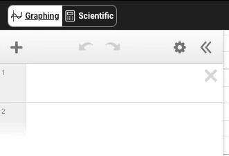 Desmos interface on digital SAT math section: expression list with Graphing and Scientific tabs.